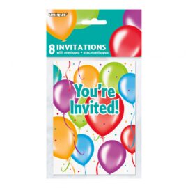 Inbjudningskort ballonger